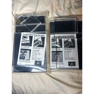 Set of 2 Tac Acrylic Stamp Mounting Handle Blocks Set 4 Sizes Made in USA G-515